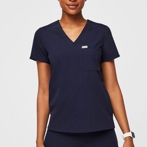 Figs Women’s Catarina One-Pocket Scrub Top | Navy | S